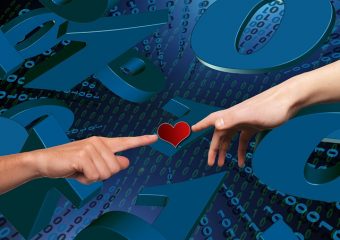 Heart over data to symboloise cyber securitity